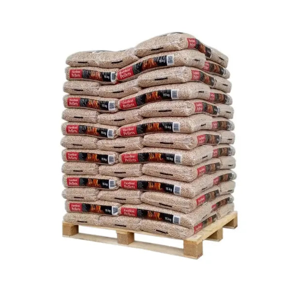 Pellets de Madera DIN Plus / ENplus A1 – 975 kg Palé (65×15 kg)