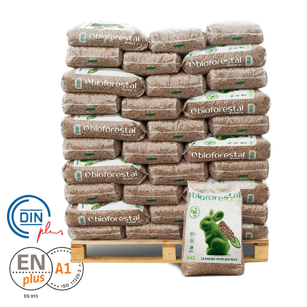 Bioforestal Pellets de Madera ENplus A1 – 70 Sacos