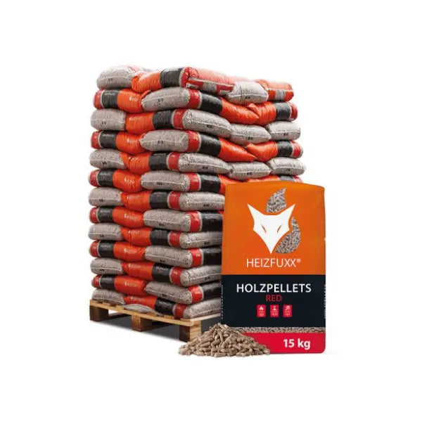 Heizfuxx Holzpellets Red ENplus A1 – 975 kg Palé (65×15 kg)